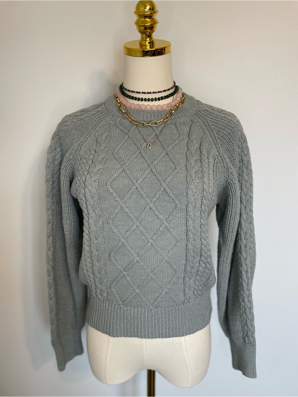 COTTON :: heavyweight cable sweater - Sanctuary